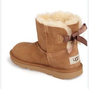 UGG Tan Girls Boots with Bow